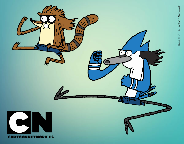 Mordecai y Rigby karatekas