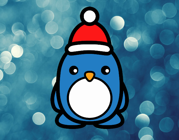 Pingüino navideño