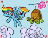 Rainbow Dash y la tortuga tanque