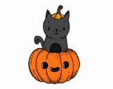 Un gatito de Halloween