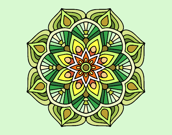 Un mandala de flor oriental