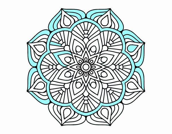 Un mandala de flor oriental