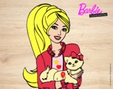 Barbie con su linda gatita