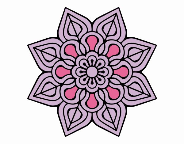 Mandala de flor sencilla