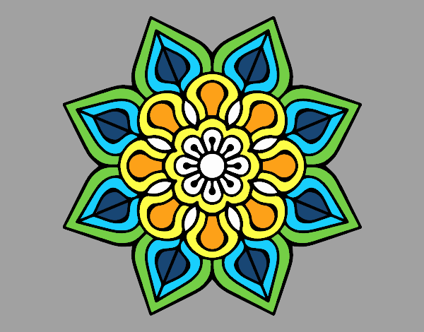 Mandala de flor sencilla