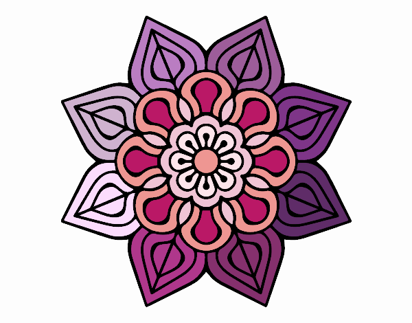 Mandala de flor sencilla