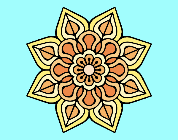 Mandala de flor sencilla