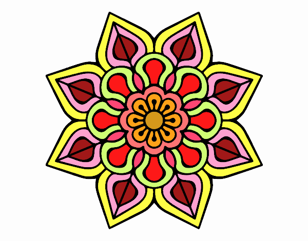 Mandala de flor sencilla