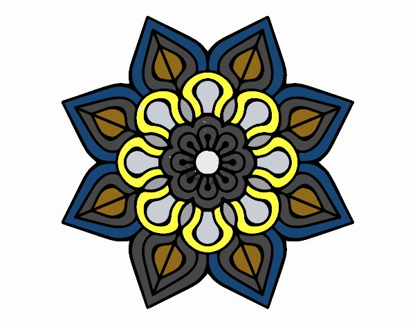 Mandala de flor sencilla