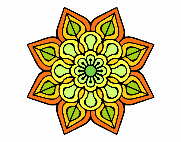 Mandala de flor sencilla