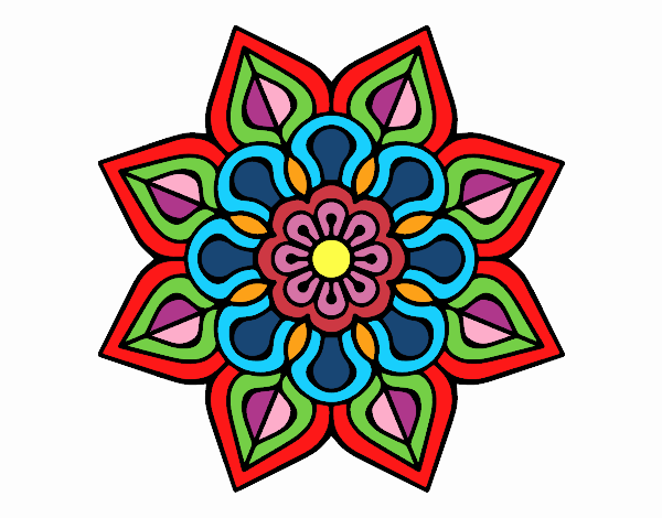 Mandala de flor sencilla