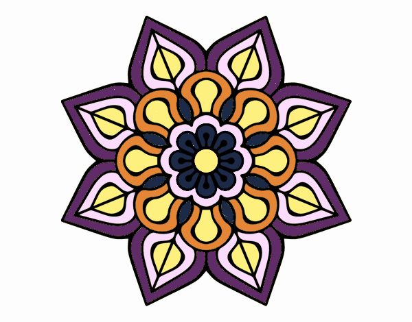 Mandala de flor sencilla