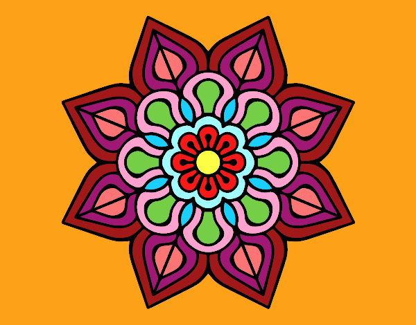 Mandala de flor sencilla