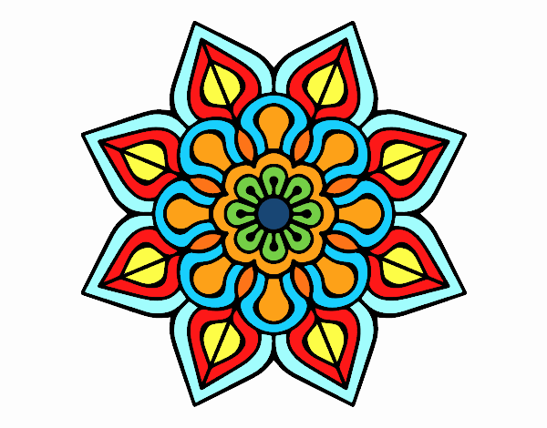 Mandala de flor sencilla