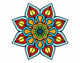 Mandala de flor sencilla