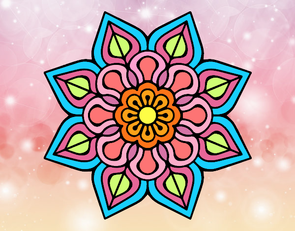 Mandala de flor sencilla