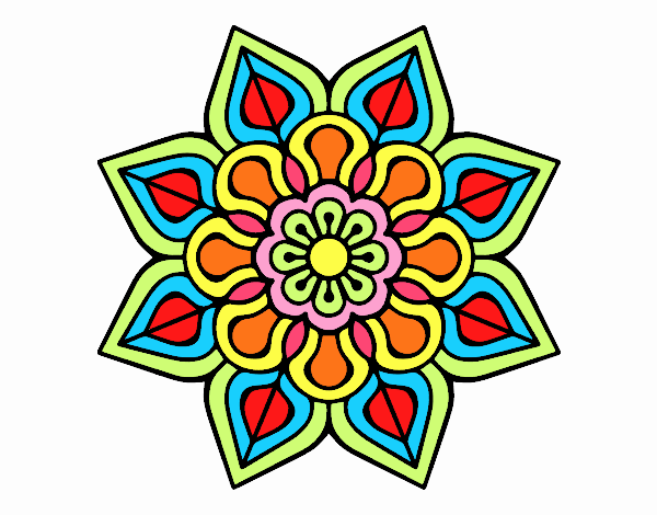 Mandala de flor sencilla