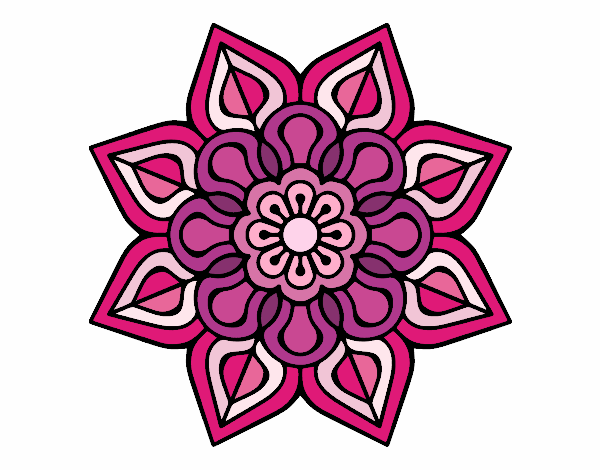 Mandala de flor sencilla