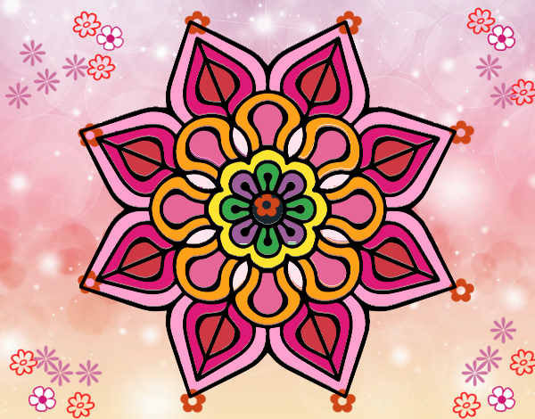 Mandala de flor sencilla