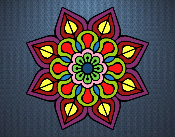 Mandala de flor sencilla