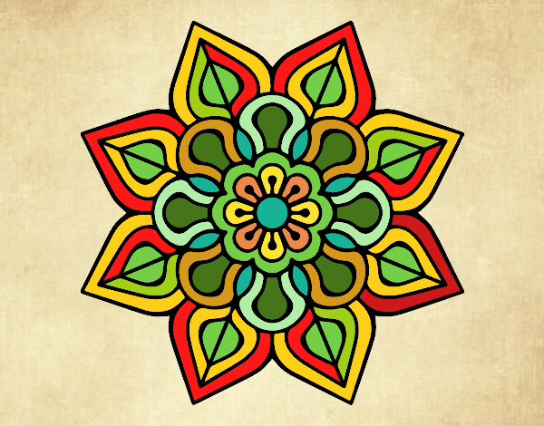 Mandala de flor sencilla