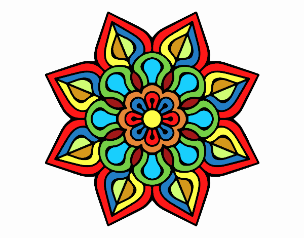 Mandala de flor sencilla