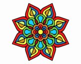 Mandala de flor sencilla