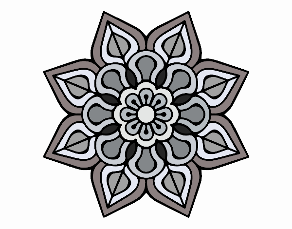 Mandala de flor sencilla