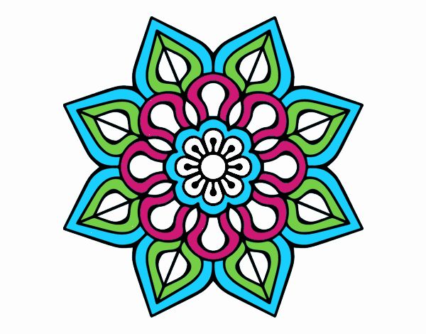 Mandala de flor sencilla