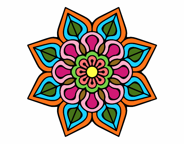 Mandala de flor sencilla