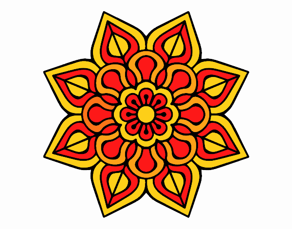 Mandala de flor sencilla