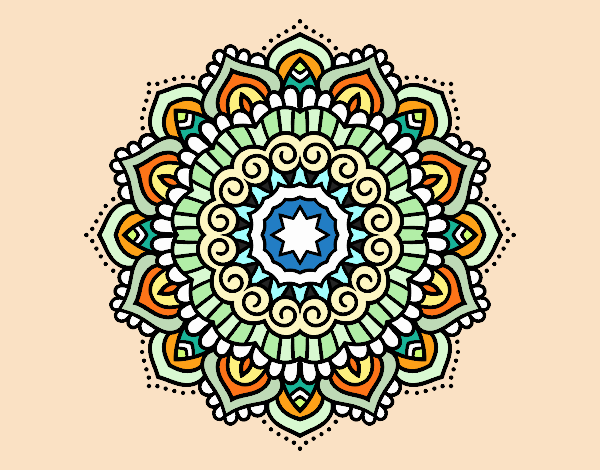 Mandala estrella decorada