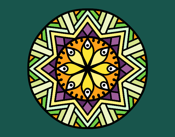 Mandala flor de bambú