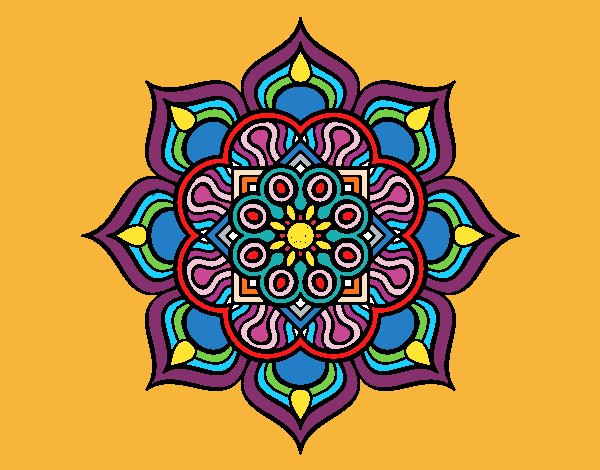 Mandala flor de fuego