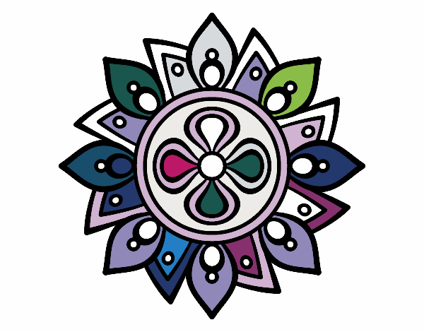 Mandala flor sencilla