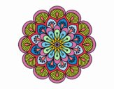 Mandala flor y hojas