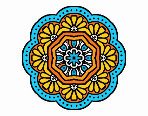 Mandala mosaico modernista