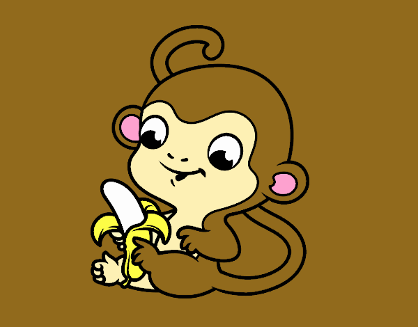 Monito con plátano