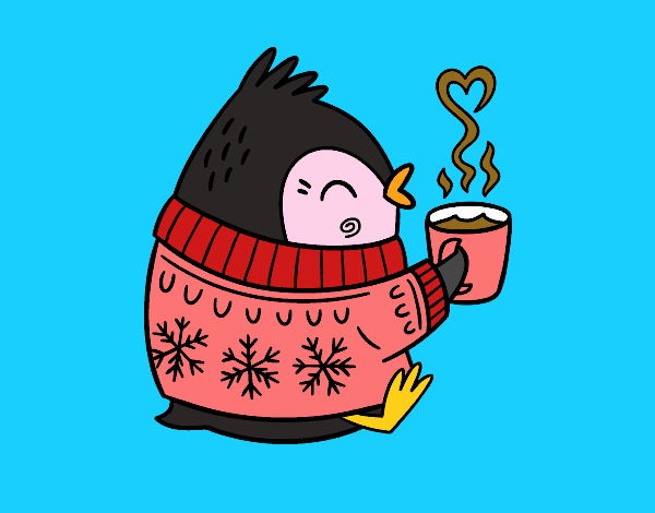 Pajarito tomando un té