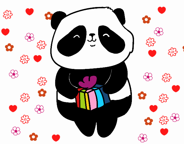 Panda con regalo