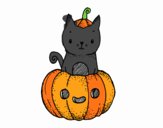 Un gatito de Halloween