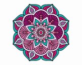 Un mandala de flor oriental