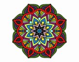 Un mandala de flor oriental