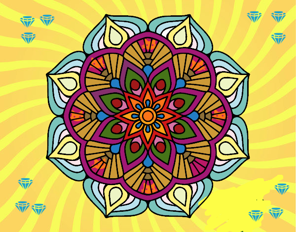 Un mandala de flor oriental