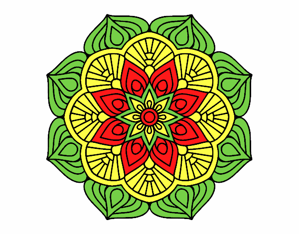 Un mandala de flor oriental