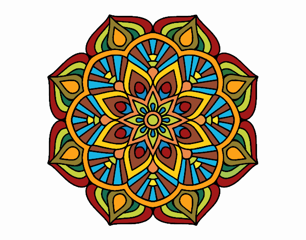 Un mandala de flor oriental