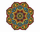 Un mandala de flor oriental