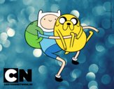 Finn y Jake abrazados