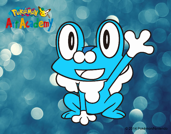 Froakie saludando