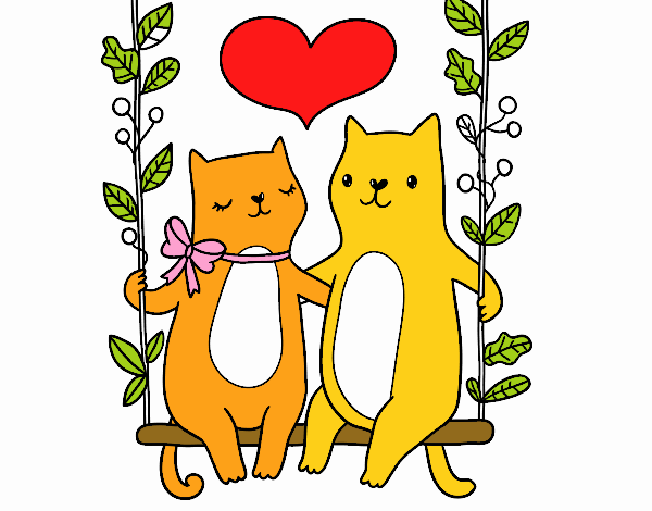 Gatitos enamorados